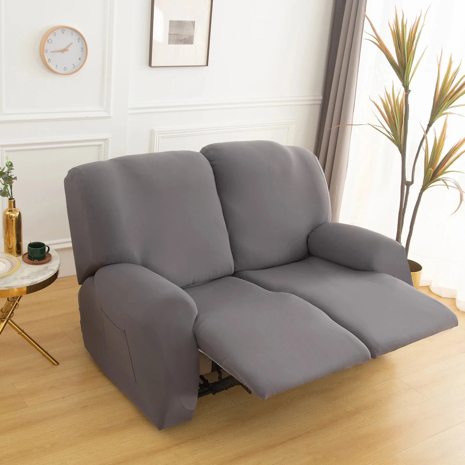1/2/3 Seater Recliner Sofa Slipcovers Elastic Couch Protector Stretch Recliner Armchair Covers Furniture Chaise Lounge Covers Manwatstore