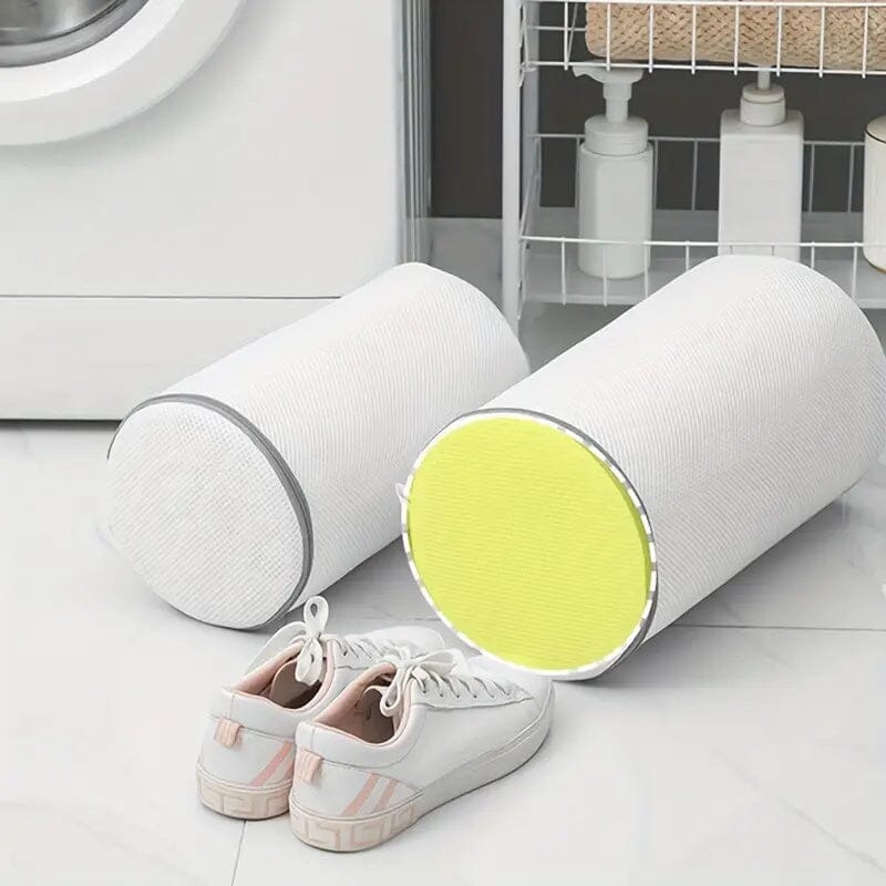 2-Pack Christmas Shoe Storage Bags - Oval Fabric Laundry Bags with Zipper Closure, Anti-Deformation & Anti-Tangle Design, Multi-Purpose Organizer for Shoes, Socks, Underwear - Durable & Stylish Holiday Gift for Home Organizat Manwatstore