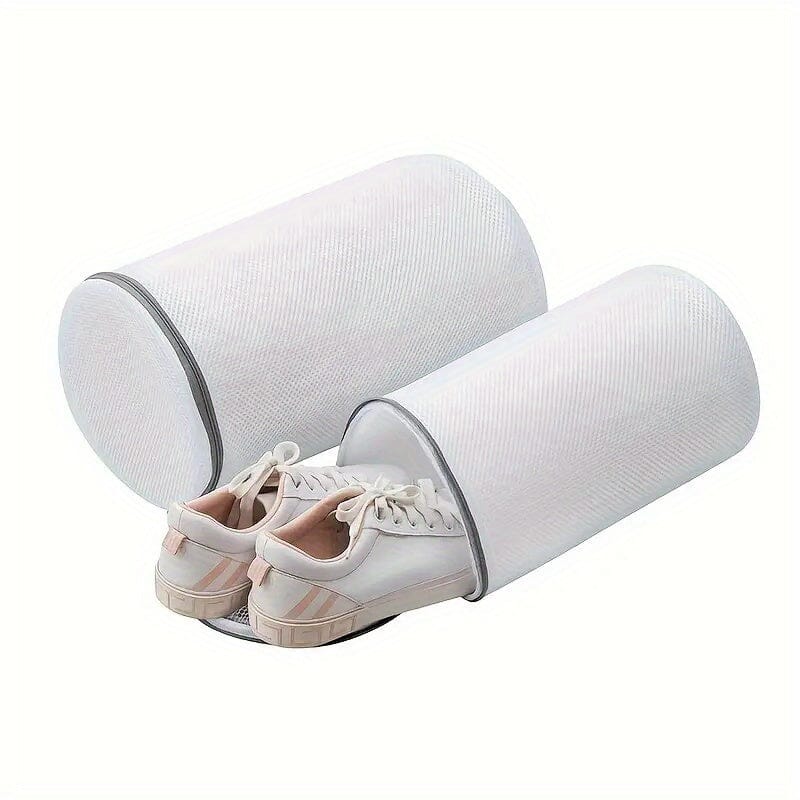 2-Pack Christmas Shoe Storage Bags - Oval Fabric Laundry Bags with Zipper Closure, Anti-Deformation & Anti-Tangle Design, Multi-Purpose Organizer for Shoes, Socks, Underwear - Durable & Stylish Holiday Gift for Home Organizat Manwatstore