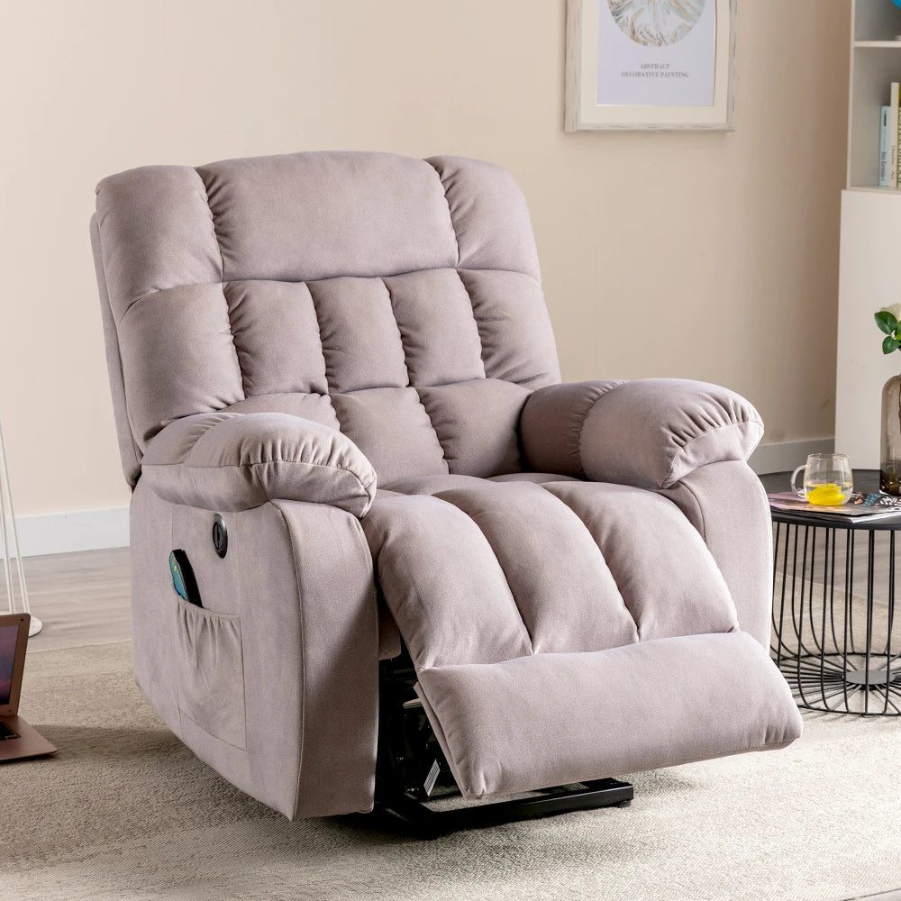 ComfortRise Electric Power Lift Recliner Chair with Massage, Heat & USB Charging - Manwatstore