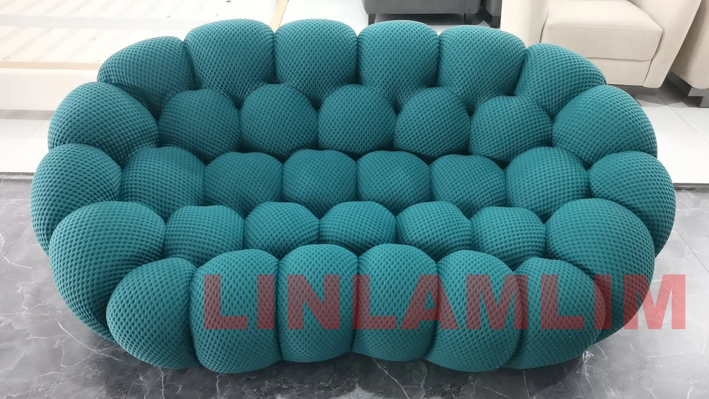 Modular Curved Cloud Sofa – Contemporary Fabric Sectional Couch