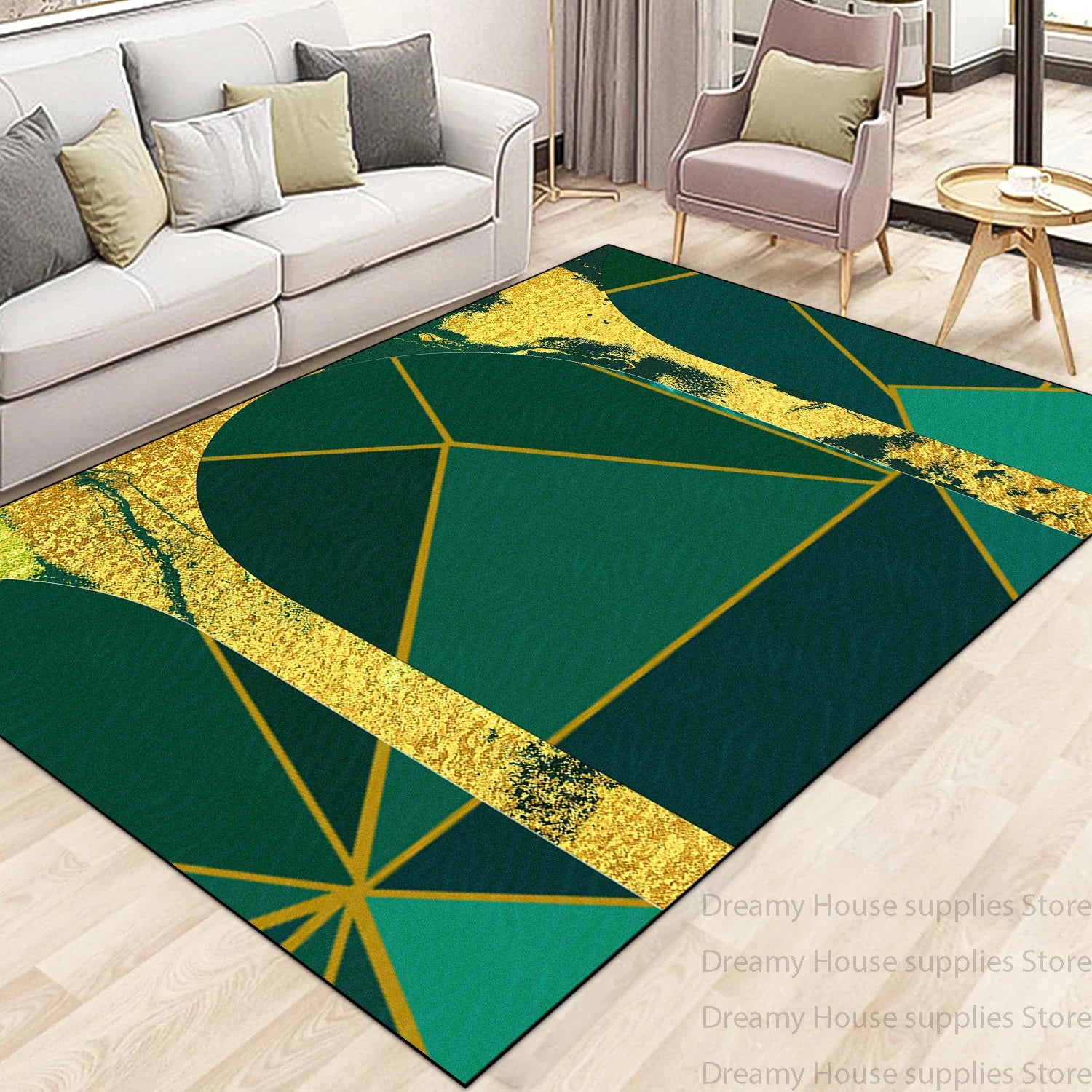 Modern Light Luxury Carpet Living Room Machine Washable Home Decoration Non-slip Rug Bedroom Dining Room Easy Clean Foot Mat