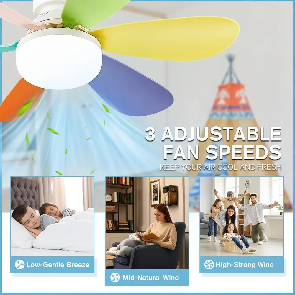 JOYINLED Dimmable Ceiling Fan Light, 30W/40W LED Lamp with Remote Control, 6 Blades, E27 Socket, for Bedroom & Office, 85-265V