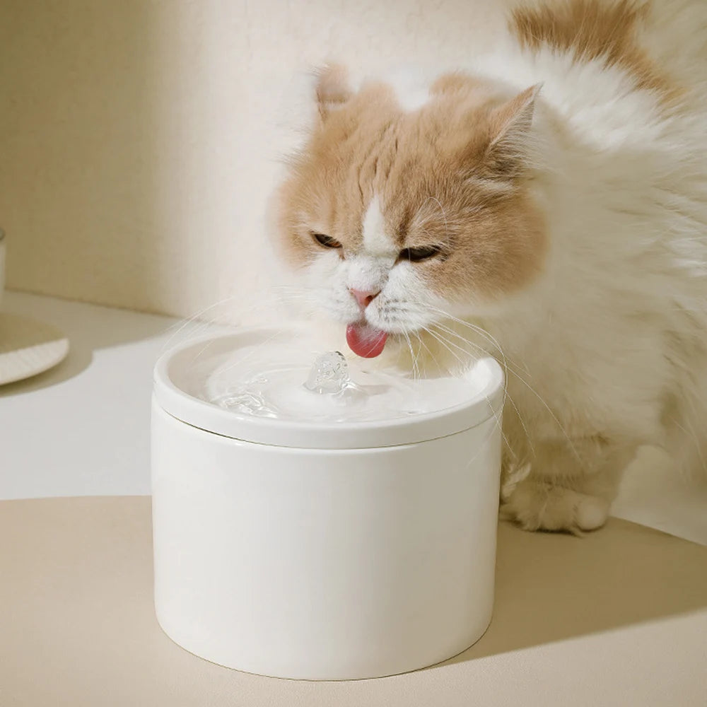 Water Dispenser Cat Automatic Water Dispenser, Pet Ceramic Bowl, Dog Bowl Water Dispenser, Circulation And Flow
