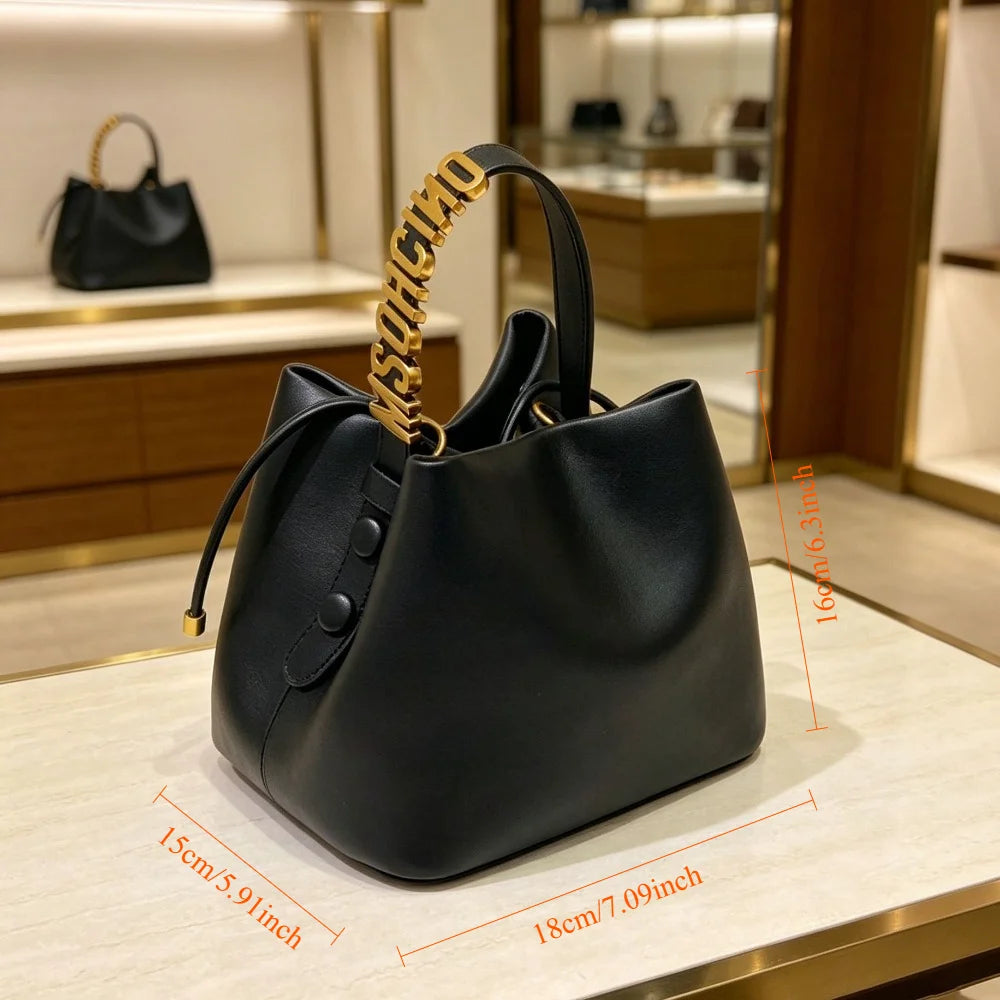 Women Woven Bucket Bag Crossbody Shoulder Tote Handbag Purse Basket Weaving Work Commuter Casual Style 2026 New