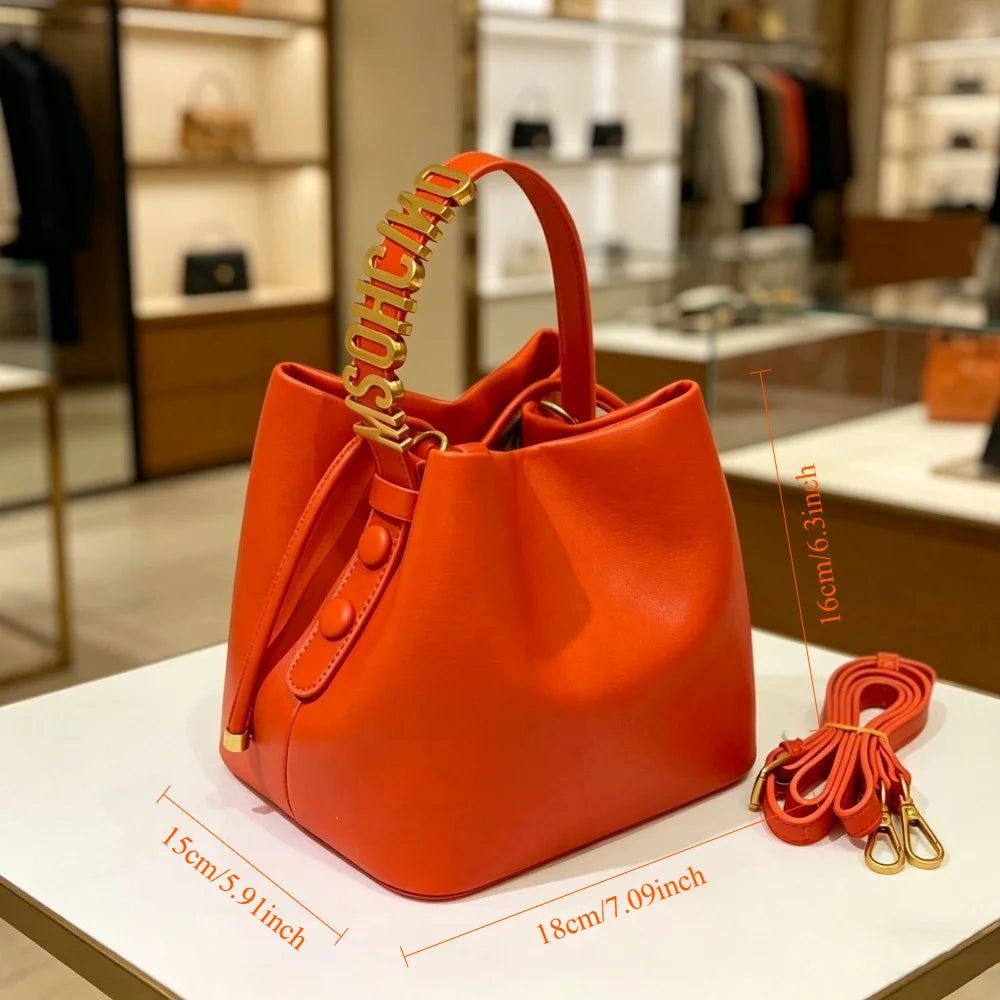 Women Woven Bucket Bag Crossbody Shoulder Tote Handbag Purse Basket Weaving Work Commuter Casual Style 2026 New