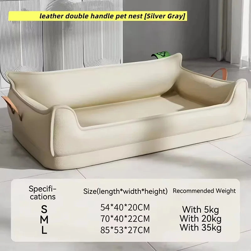Waterproof Four Seasons Dog Bed Scratch Resistant Bite Proof Removable Washable Pet Sleeping Pad Comfort Large Pet Nest Cushion