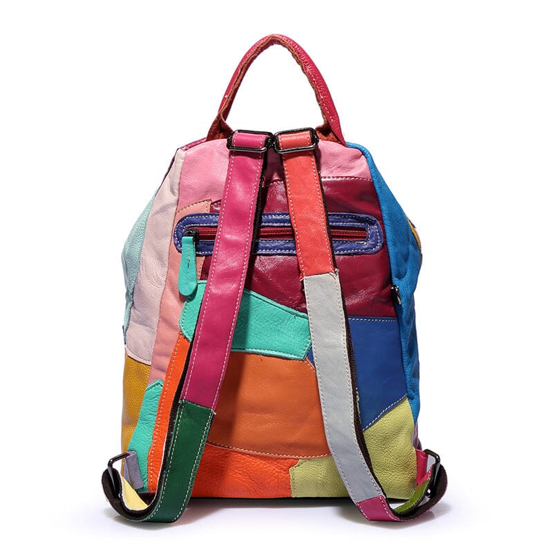 Backpack Cowhide Stitching Fashion Leather Handbags 0 Manwatstore