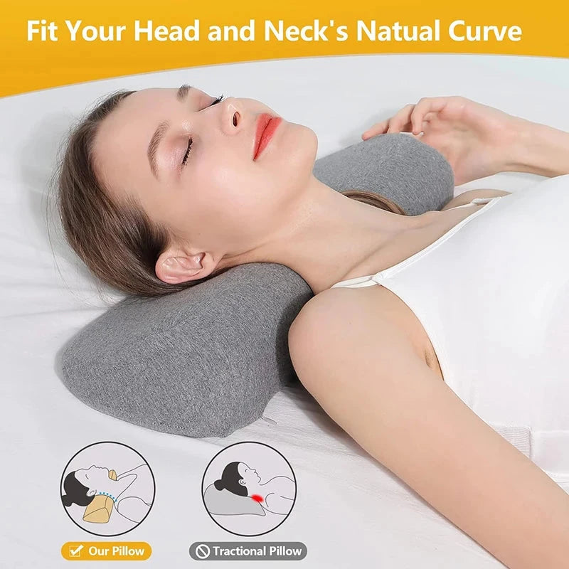Contour Memory Foam Cervical Pillow – Orthopedic Support for Neck & Shoulder Relief Manwatstore