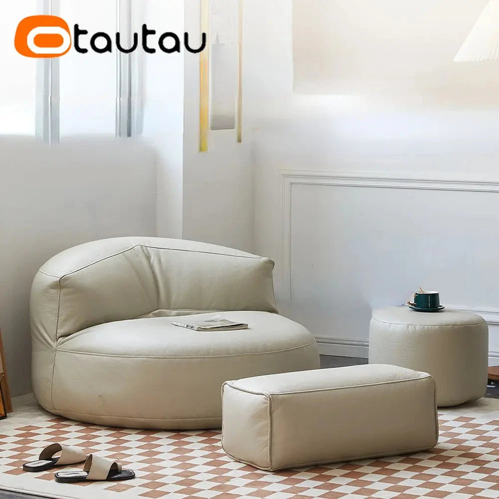 Cozy Faux Leather Bean Bag Sofa Manwatstore