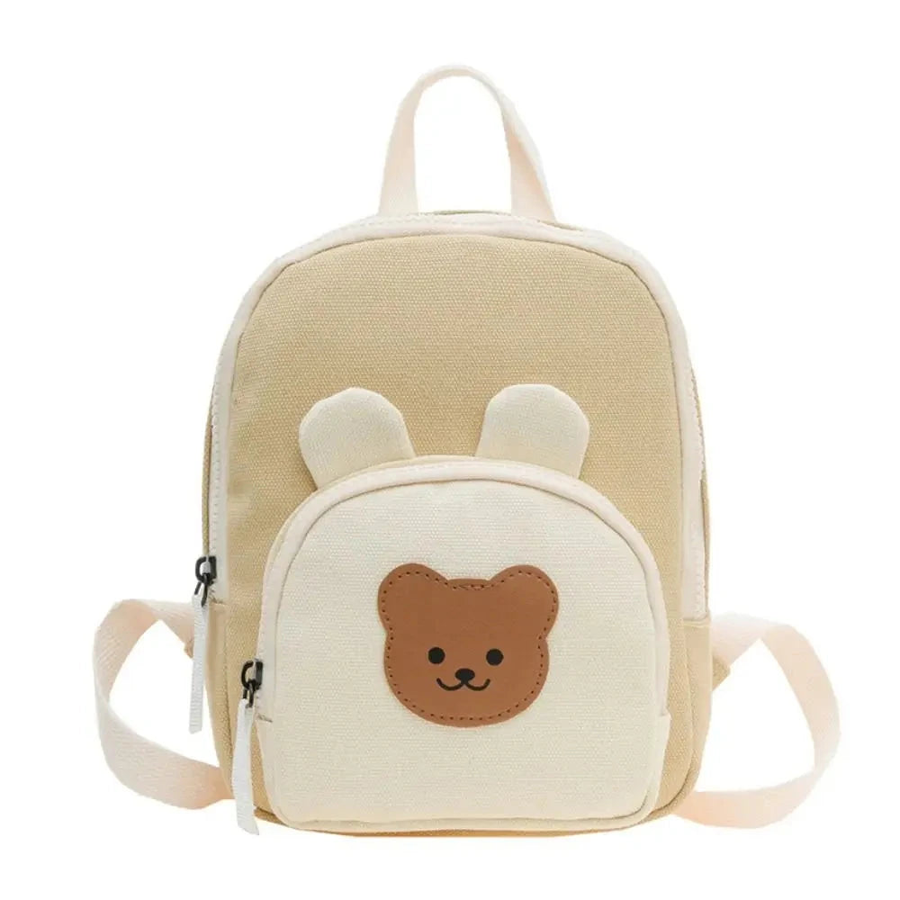 Cute Korean Kindergarten Schoolbag Cartoon Bear Adjustable Kids Backpack Canvas Kids Travel Bag Kindergarten Manwatstore