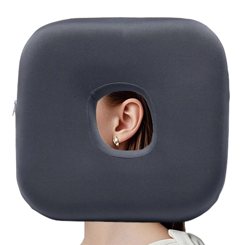 Ear Piercing Pillow for Side Sleepers – CNH & Ear Pain Relief with Ear Hole Design Memory Foam Medicted Pillows Manwatstore