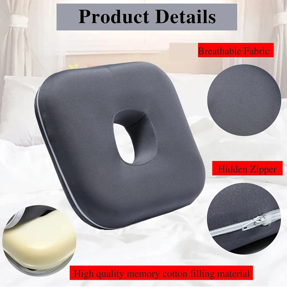 Ear Piercing Pillow for Side Sleepers – CNH & Ear Pain Relief with Ear Hole Design Memory Foam Medicted Pillows Manwatstore