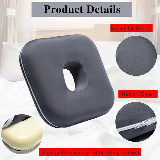 Ear Piercing Pillow for Side Sleepers – CNH & Ear Pain Relief with Ear Hole Design Memory Foam Medicted Pillows Manwatstore
