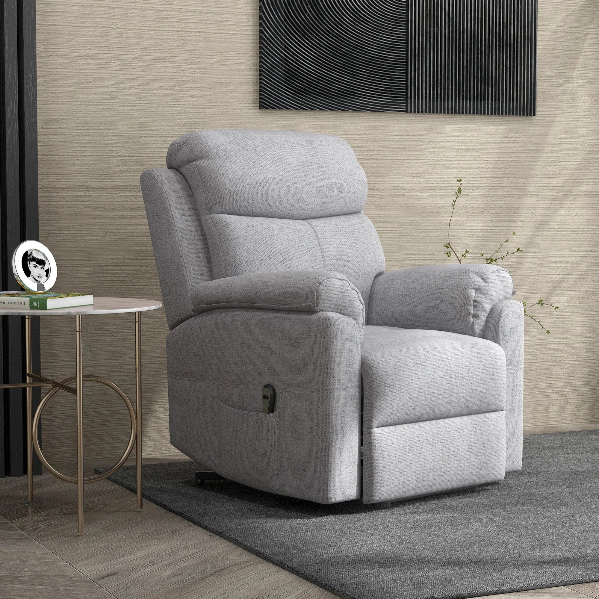EaseRise Electric Power Lift Chair with Remote Control – Grey Manwatstore