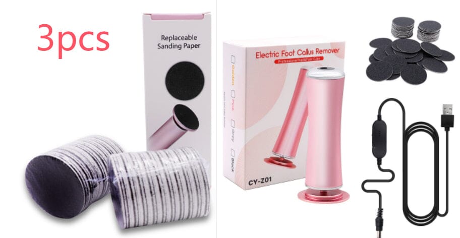 Electric Foot Callus Remover Foot Care File Heels Dead Skin Pedicure Tool Electronic Foot Grinder And Replacement Sandpaper 0 Manwatstore
