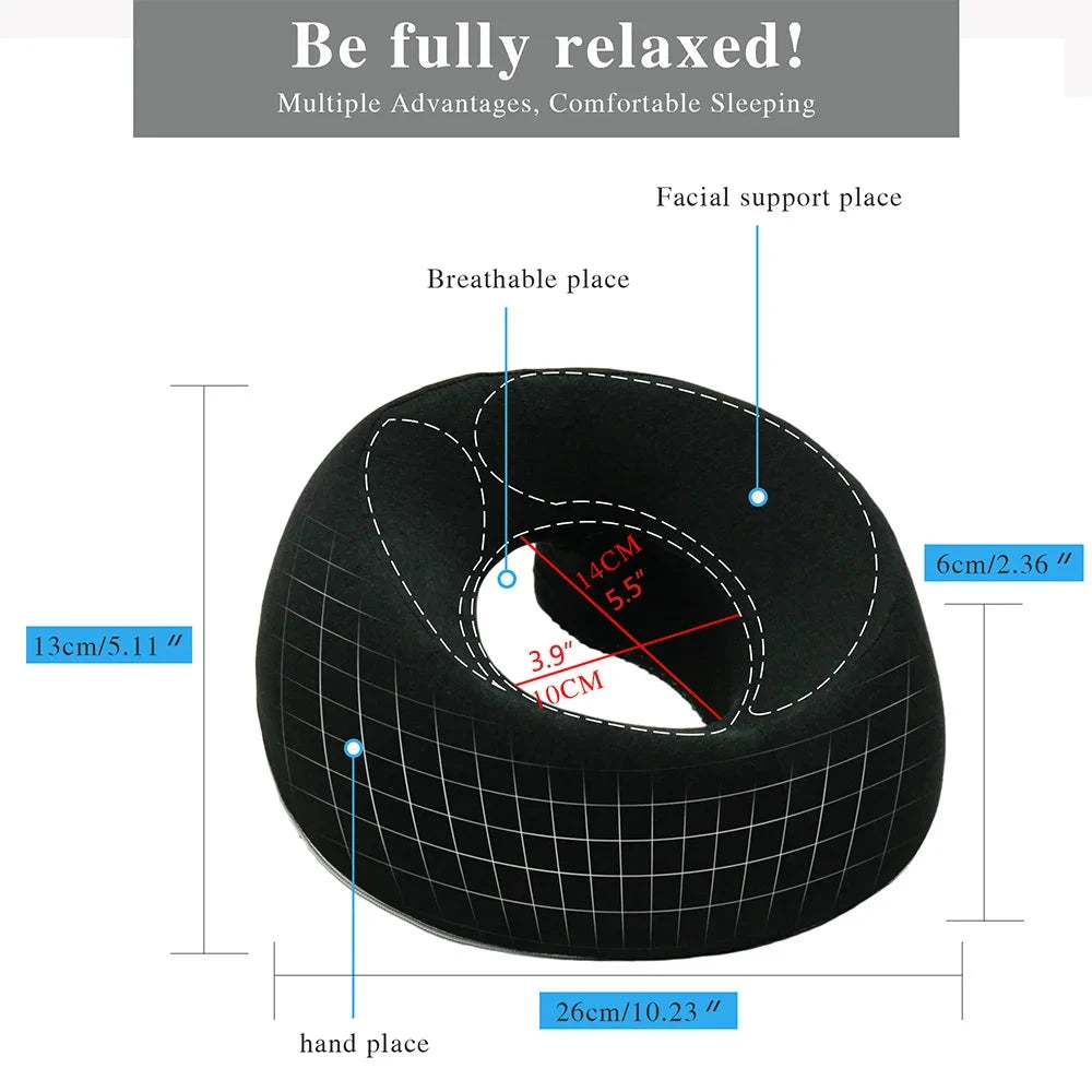 Ergonomic Memory Foam Face Rest Pillow – Breathable Head & Body Support for Spa and Home Memory Foam Medicted Pillows Manwatstore