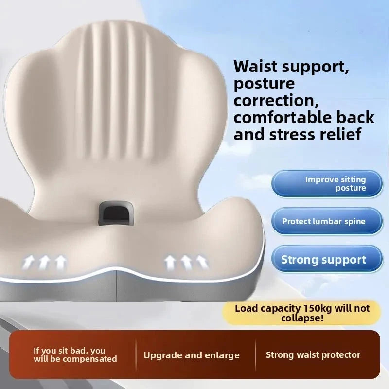 Ergonomic Seat & Backrest Cushion – Coccyx Support and Lumbar Protection for Office Chairs Memory Foam Medicted Pillows Manwatstore