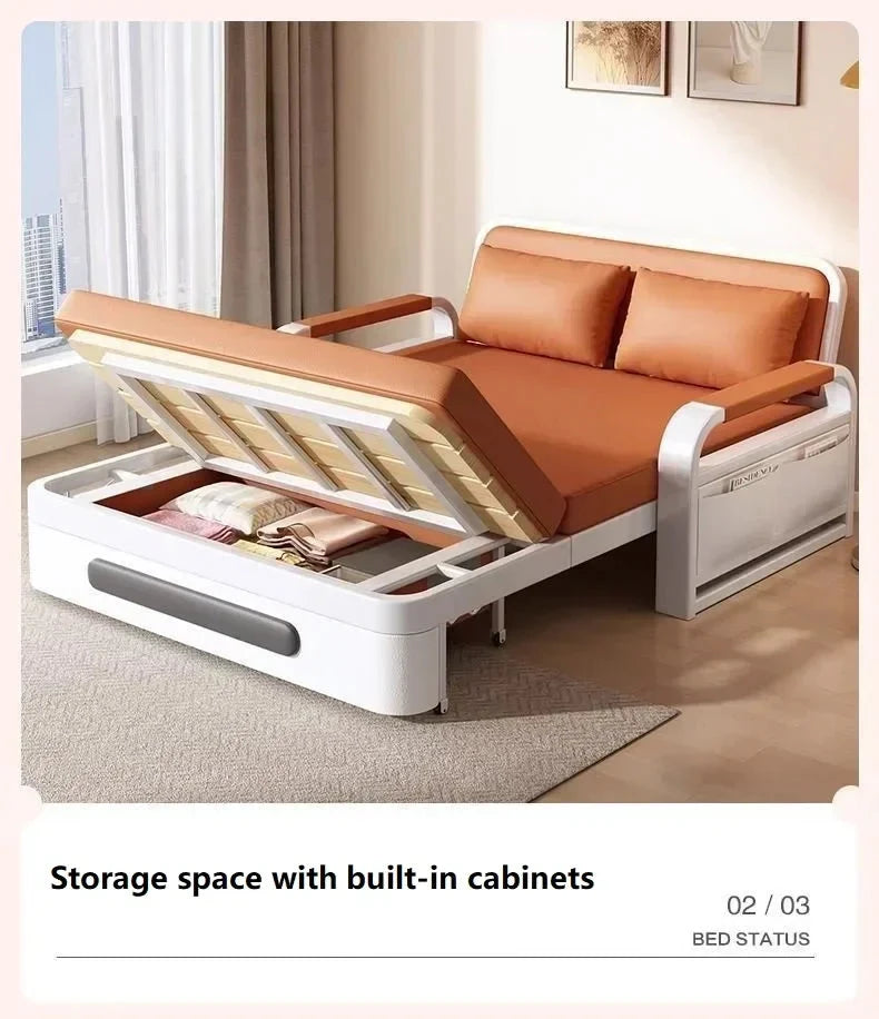 Flexora Minimalist Foldable Sofa Bed – Space-Saving Living Room Furniture Set Manwatstore
