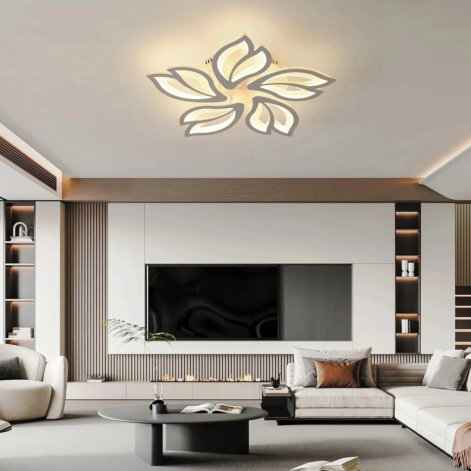Flower Ceiling Fan with LED Light – Remote Controlled & Dimmable Manwatstore