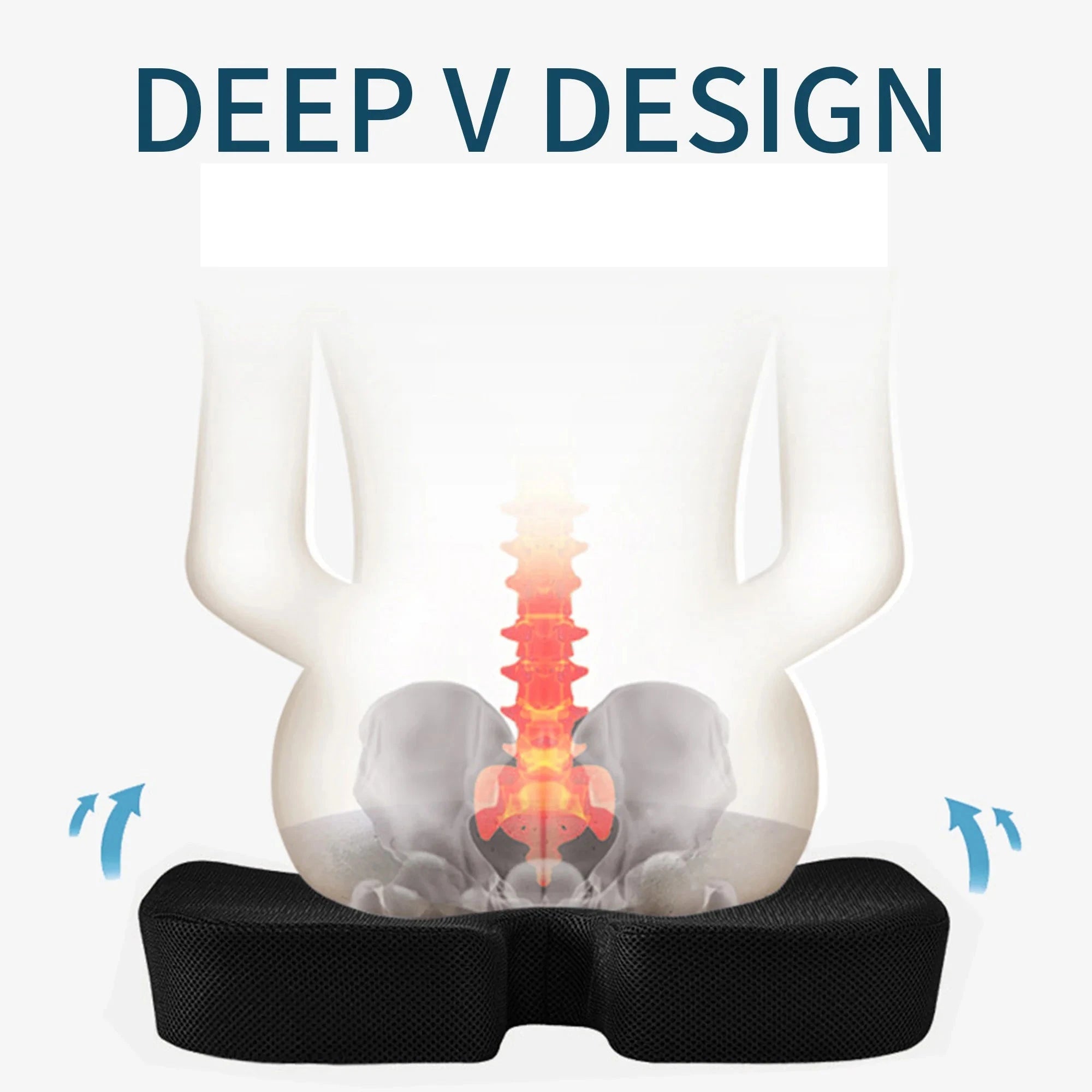 Gel-Enhanced Memory Foam Office Chair Cushion – Long-Lasting Comfort & Support Manwatstore