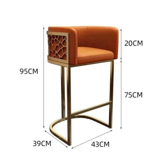 Home High Kitchen Stools Nordic Luxury Ergonomic Simple Bar Stool Adjustable Aesthetic Bancos Para Barra Outdoor Furniture HY Manwatstore