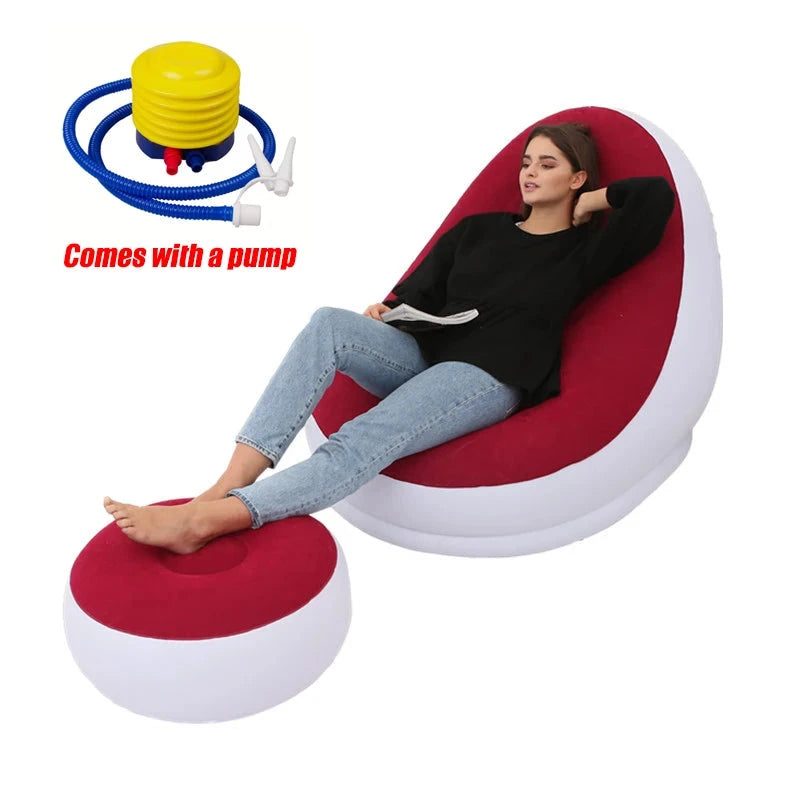 Lazy BeanBag Sofas Cover Chair No Filler Lounger Seat Bean Bag Pouf Puff Couch Tatami Living Room High Quality Inflatable Bed Manwatstore