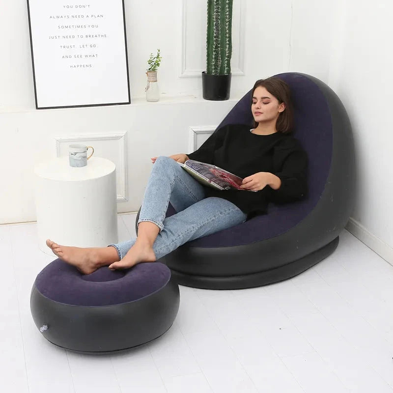 Lazy BeanBag Sofas Cover Chair No Filler Lounger Seat Bean Bag Pouf Puff Couch Tatami Living Room High Quality Inflatable Bed Manwatstore