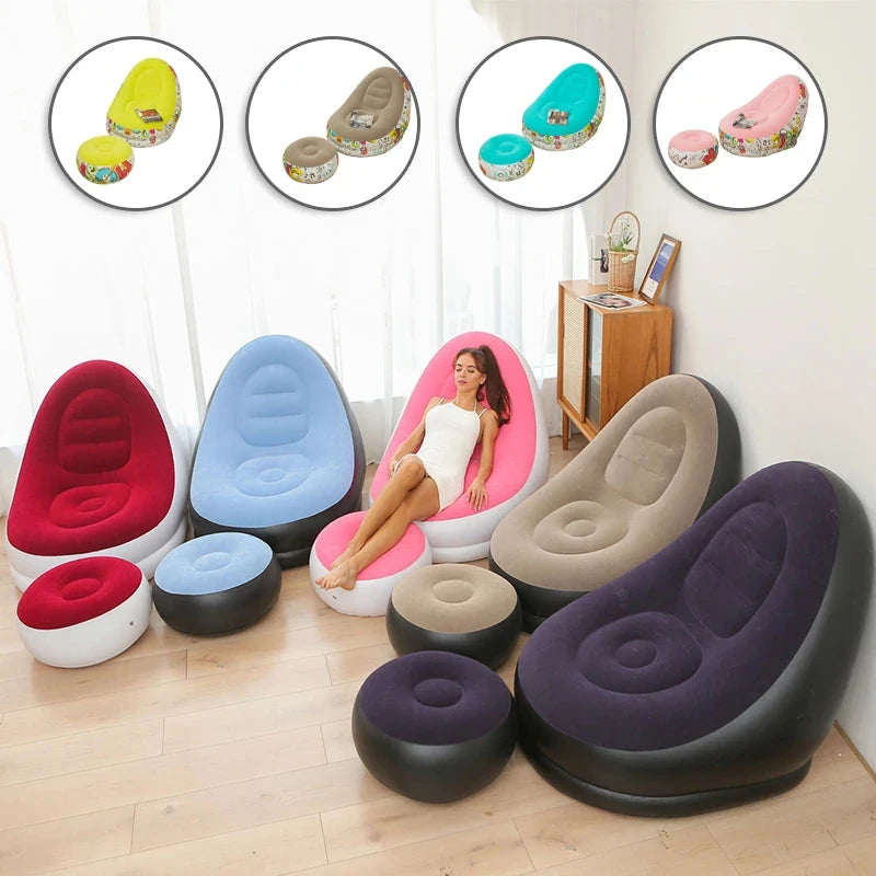 Lazy BeanBag Sofas Cover Chair No Filler Lounger Seat Bean Bag Pouf Puff Couch Tatami Living Room High Quality Inflatable Bed Manwatstore
