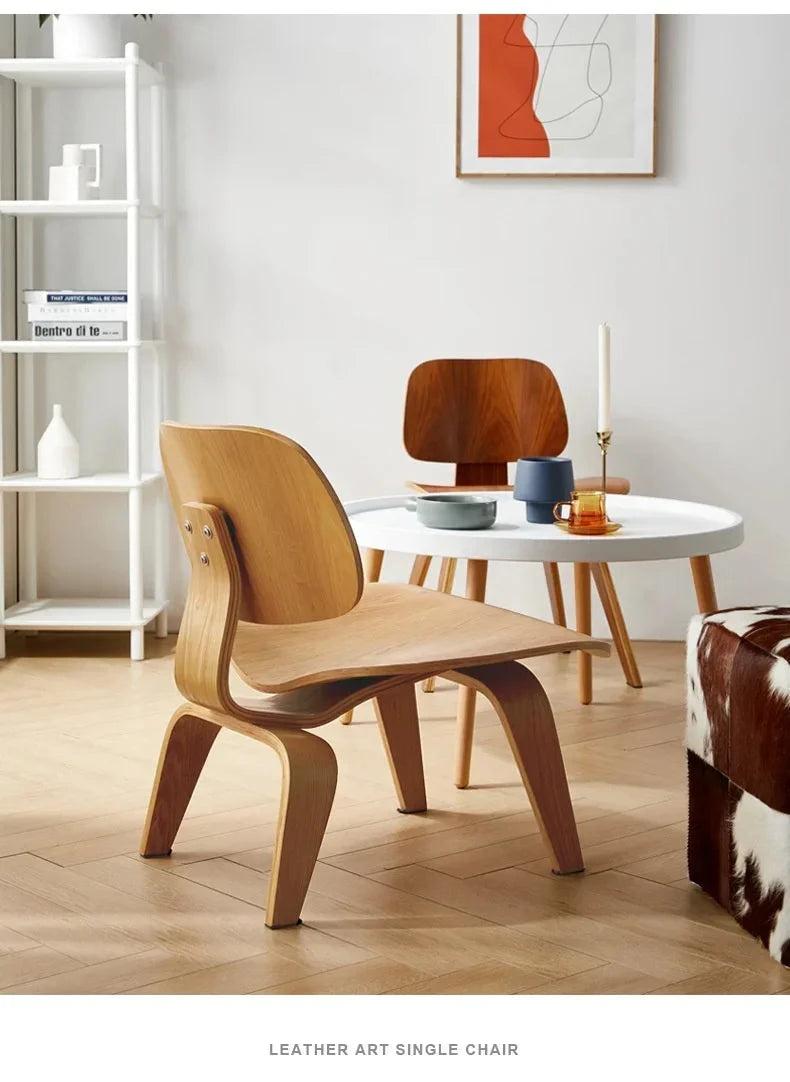 Living Room Chairs Nordic Solid Wood Leisure Chair Creative Simple Modern Designer Single Sofa Chair Aircraft Shell Chair Manwatstore