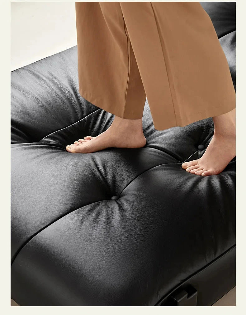 medieval folding sofa bed living room multi-functional dual-purpose single leather sofa bed Manwatstore