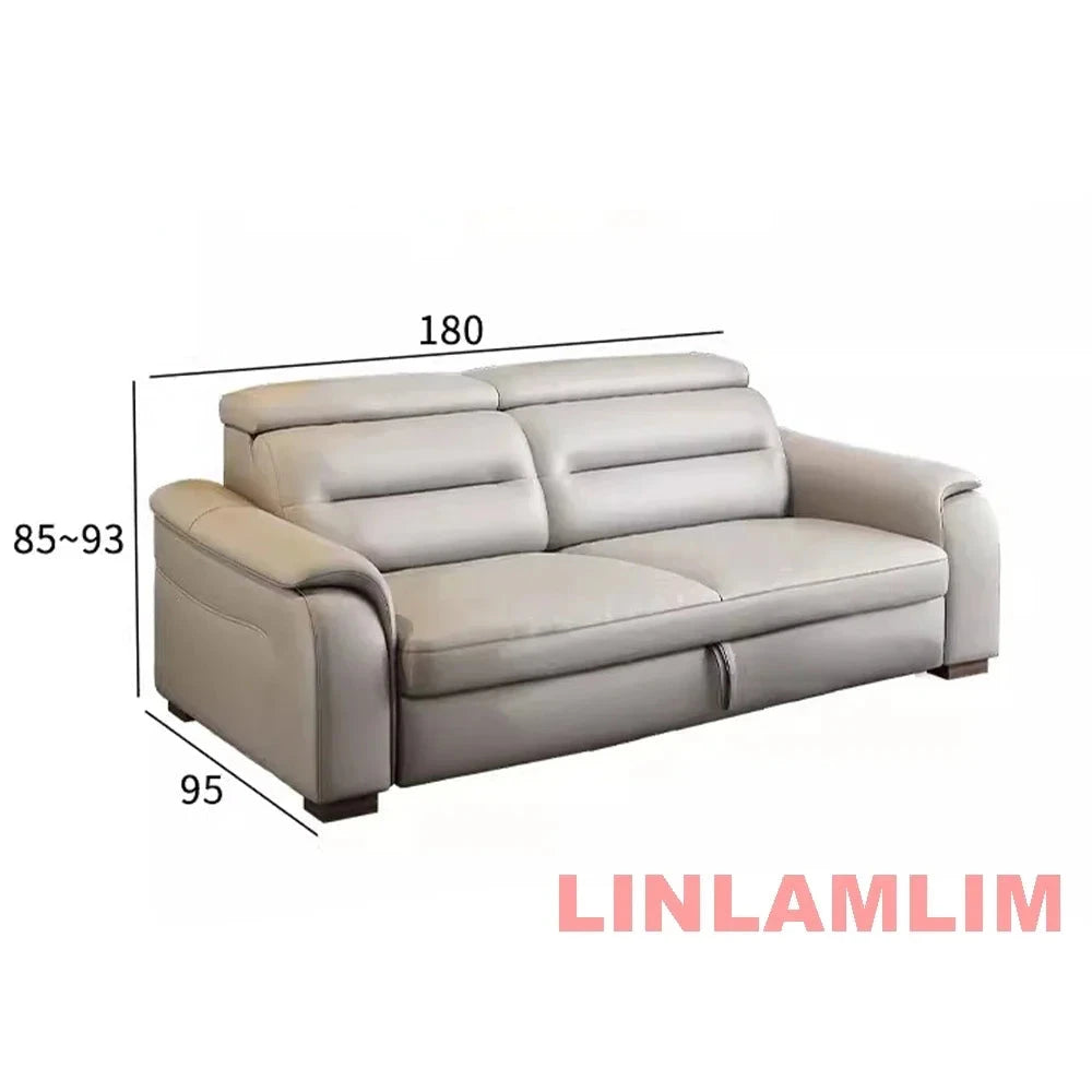 MINGDIBAO Multifunctional Convertible Sofa Bed With Eletric Recliner, Folding Sofa Cama With Power Reclining Seats & Storage Box Manwatstore