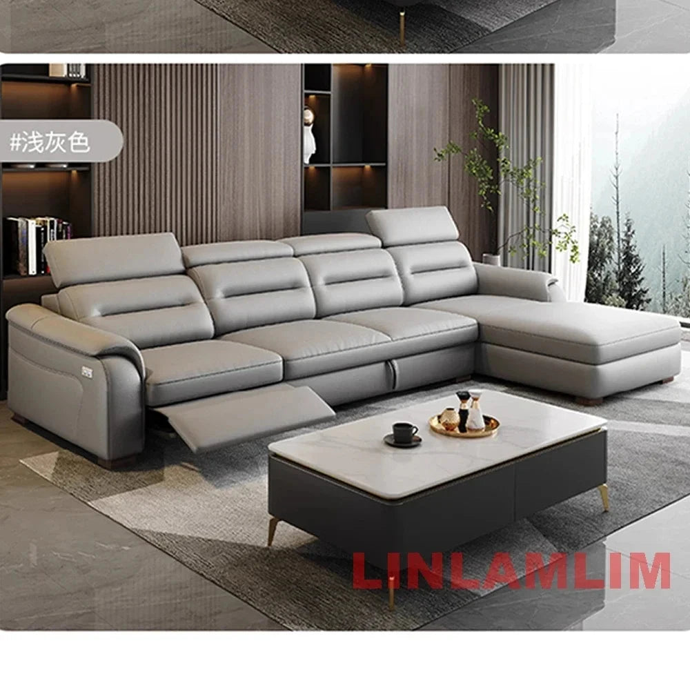 MINGDIBAO Multifunctional Convertible Sofa Bed With Eletric Recliner, Folding Sofa Cama With Power Reclining Seats & Storage Box Manwatstore