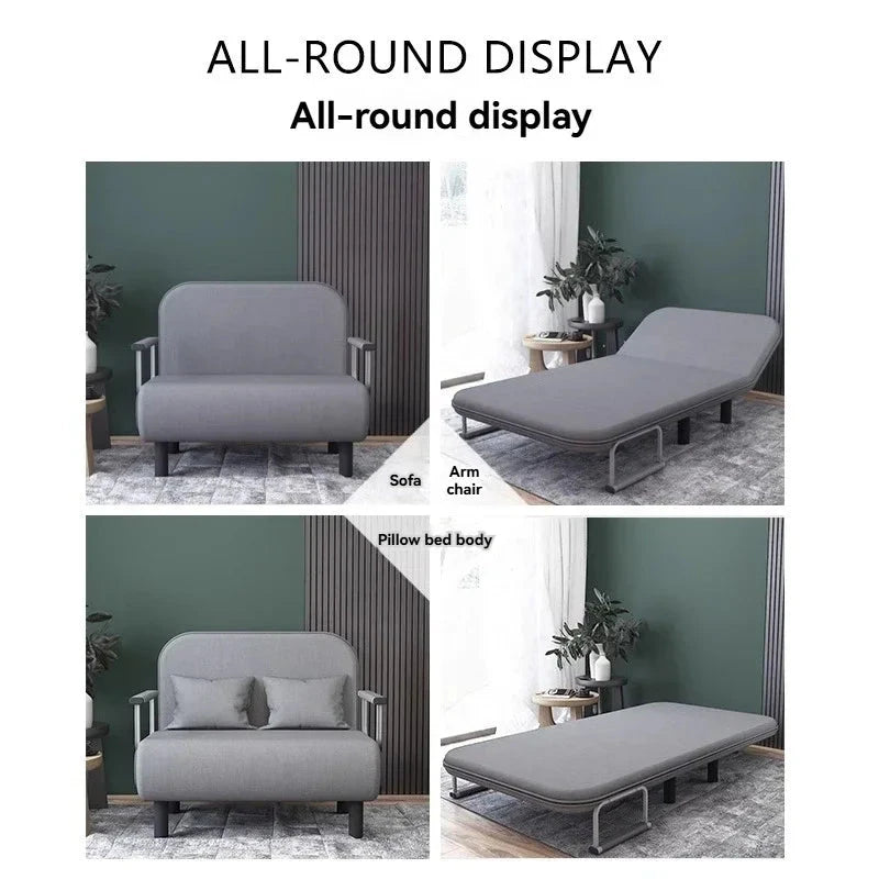 Modern folding sofa bed apartment small apartment simple single and double folding sofa with armrest Manwatstore