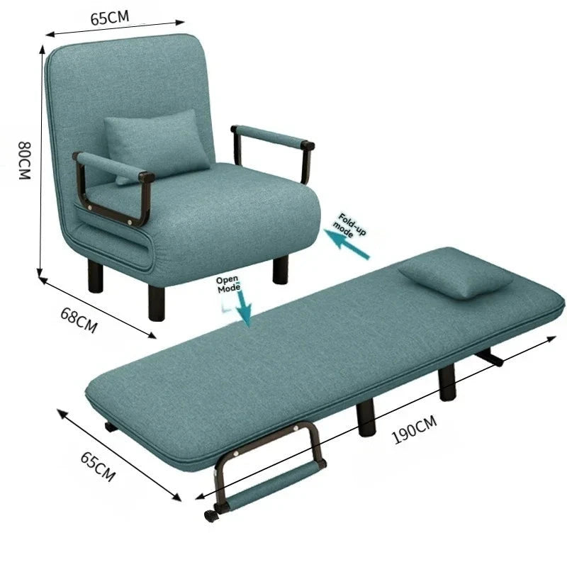 Modern folding sofa bed apartment small apartment simple single and double folding sofa with armrest Manwatstore