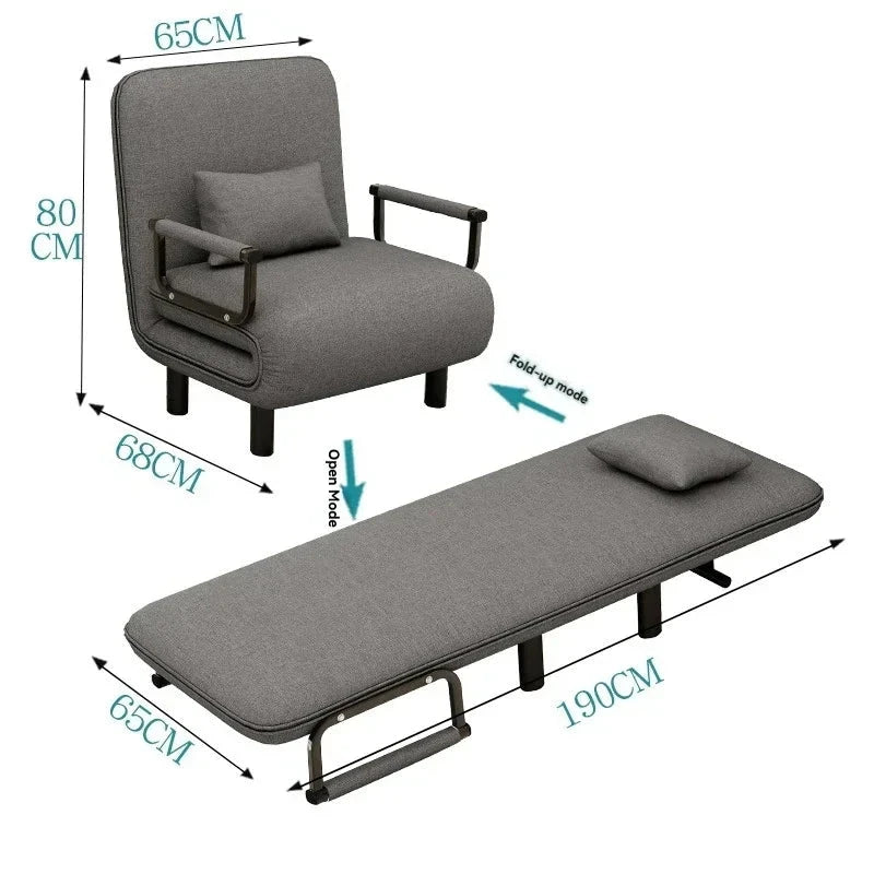 Modern folding sofa bed apartment small apartment simple single and double folding sofa with armrest Manwatstore