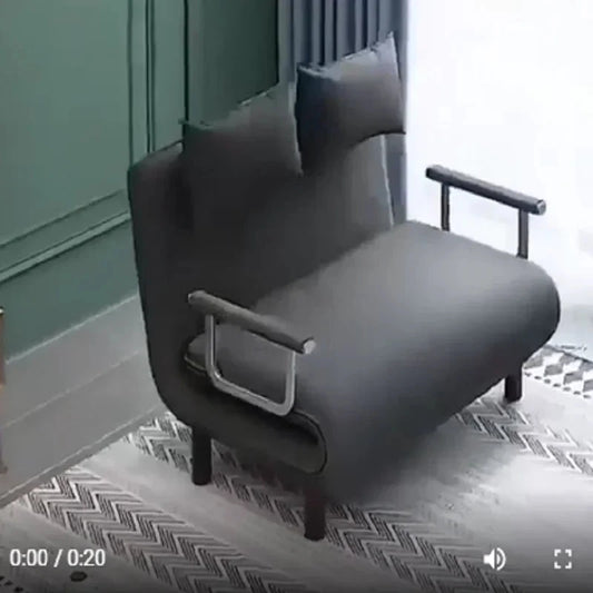 Modern Grey Sofa Bed – Folding Recliner for Small Apartments Manwatstore