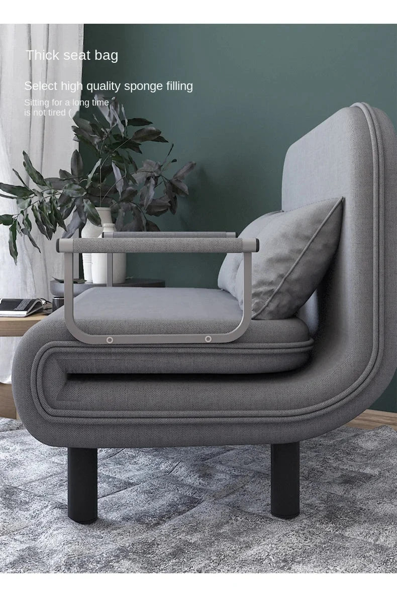 Modern Grey Sofa Bed – Folding Recliner for Small Apartments Manwatstore