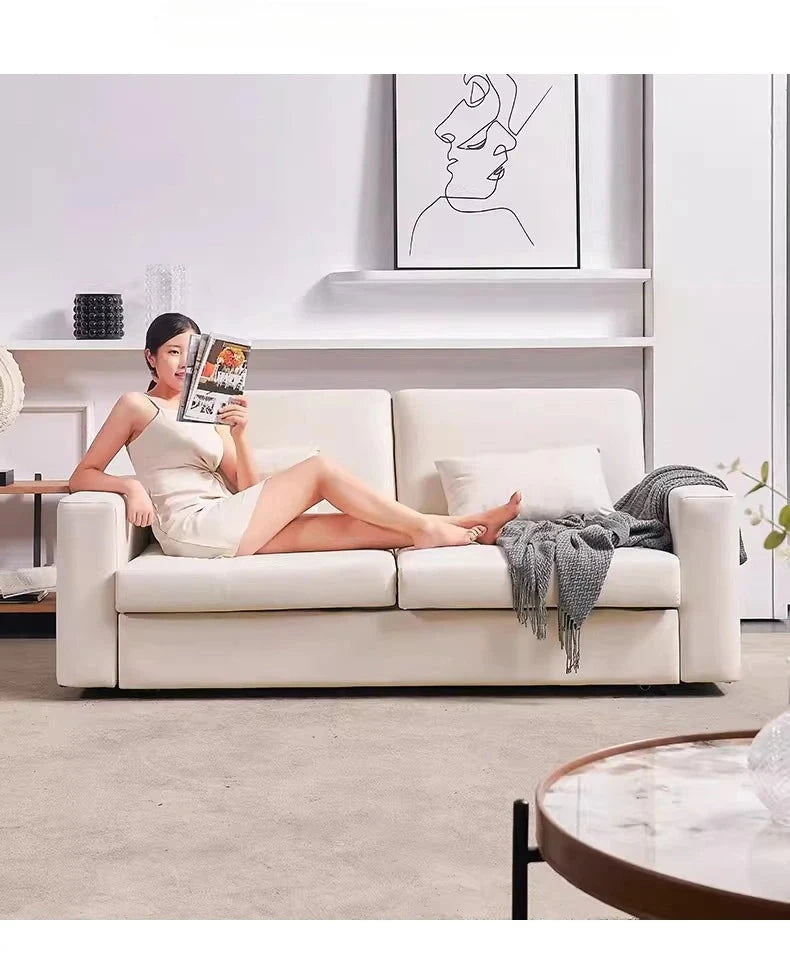 Modern Sofa Bed Folding Living Room Leather Sofa Bed with Mattress Multi-functional and Dual-purpose Раскладушка Походная Manwatstore