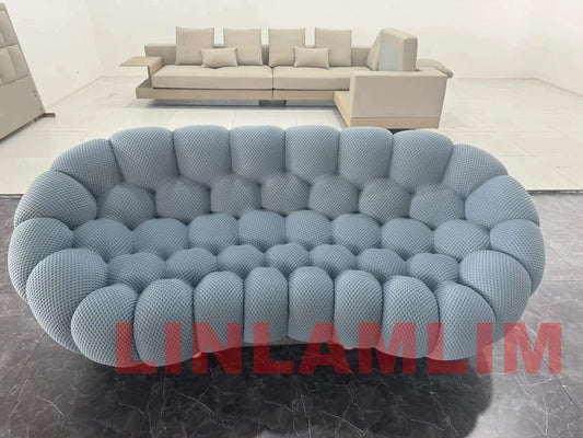 Modular Curved Cloud Sofa – Contemporary Fabric Sectional Couch Manwatstore