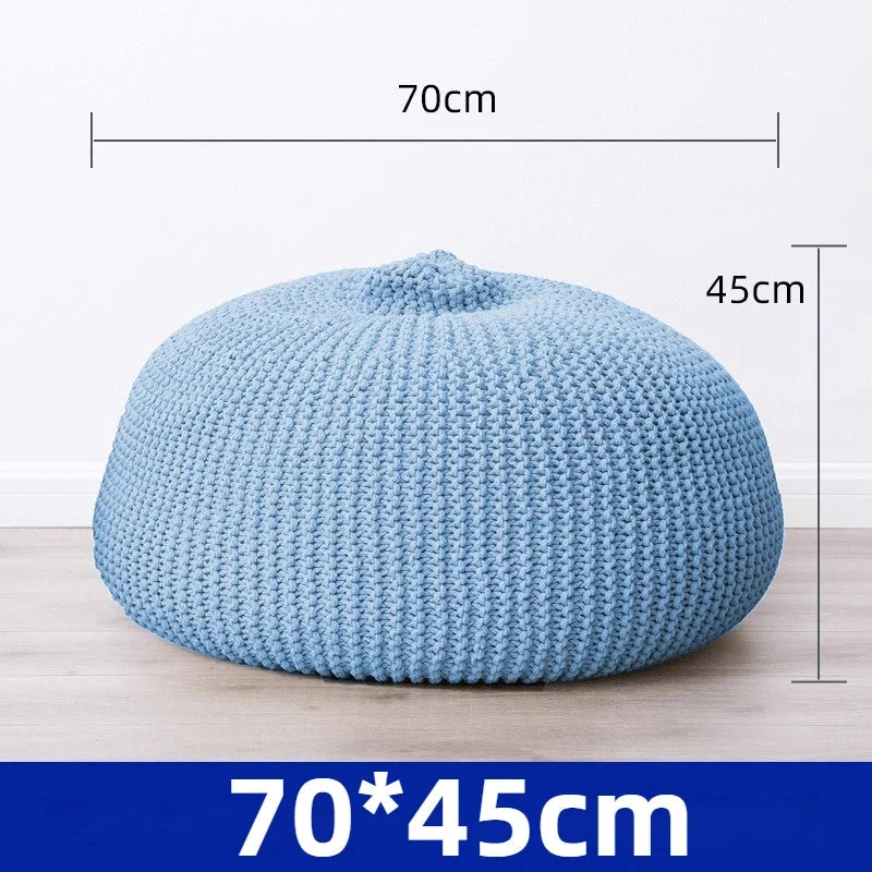 Nordic Cotton Bean Bag Sofas Single Weaving Lazy Tatami Living Room 1-person Upholstered Sofa Comfortable Living Room Furniture Manwatstore