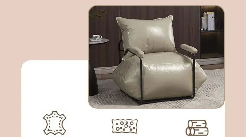 Nordic Lazy Sofa Chaise Lounge Living Room Luxury Rest Bean Bag Chaise Lounge Balcony Waterproof Wear-resistant Home Furniture Manwatstore