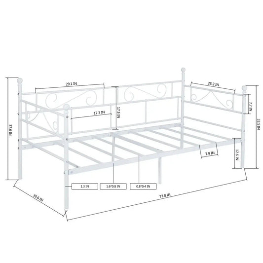 NordicEase Single Daybed Frame – 3ft Guest Sofa Bed Manwatstore