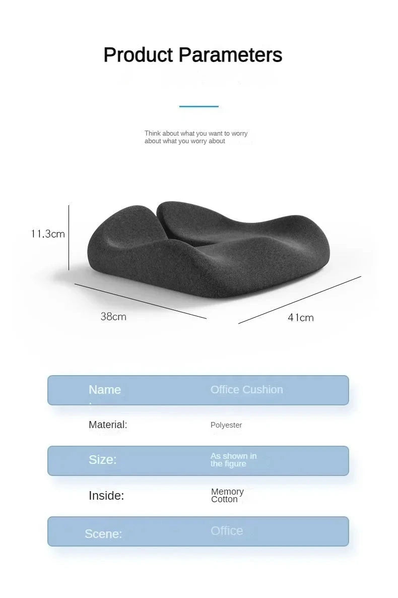 Orthopedic Memory Foam Coccyx Cushion – Tailbone & Sciatica Pain Relief Seat Pad Manwatstore