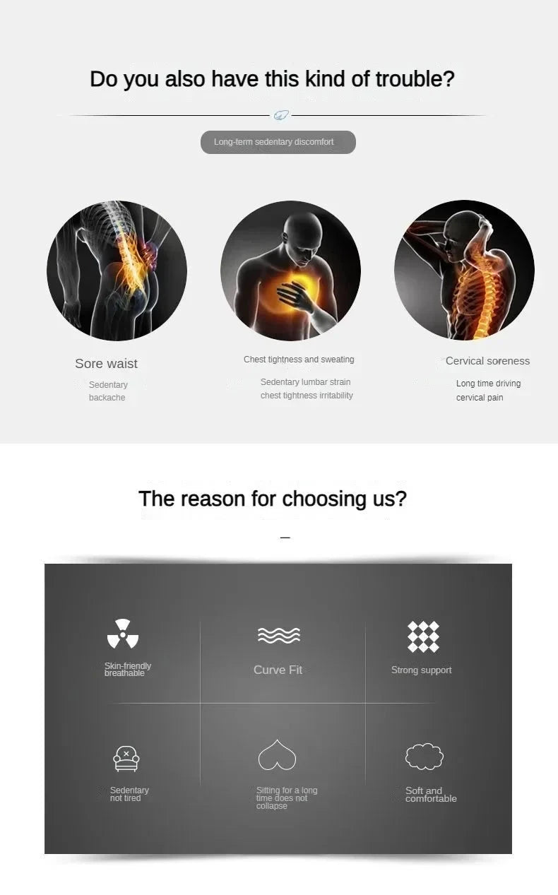 Orthopedic Memory Foam Coccyx Cushion – Tailbone & Sciatica Pain Relief Seat Pad Manwatstore