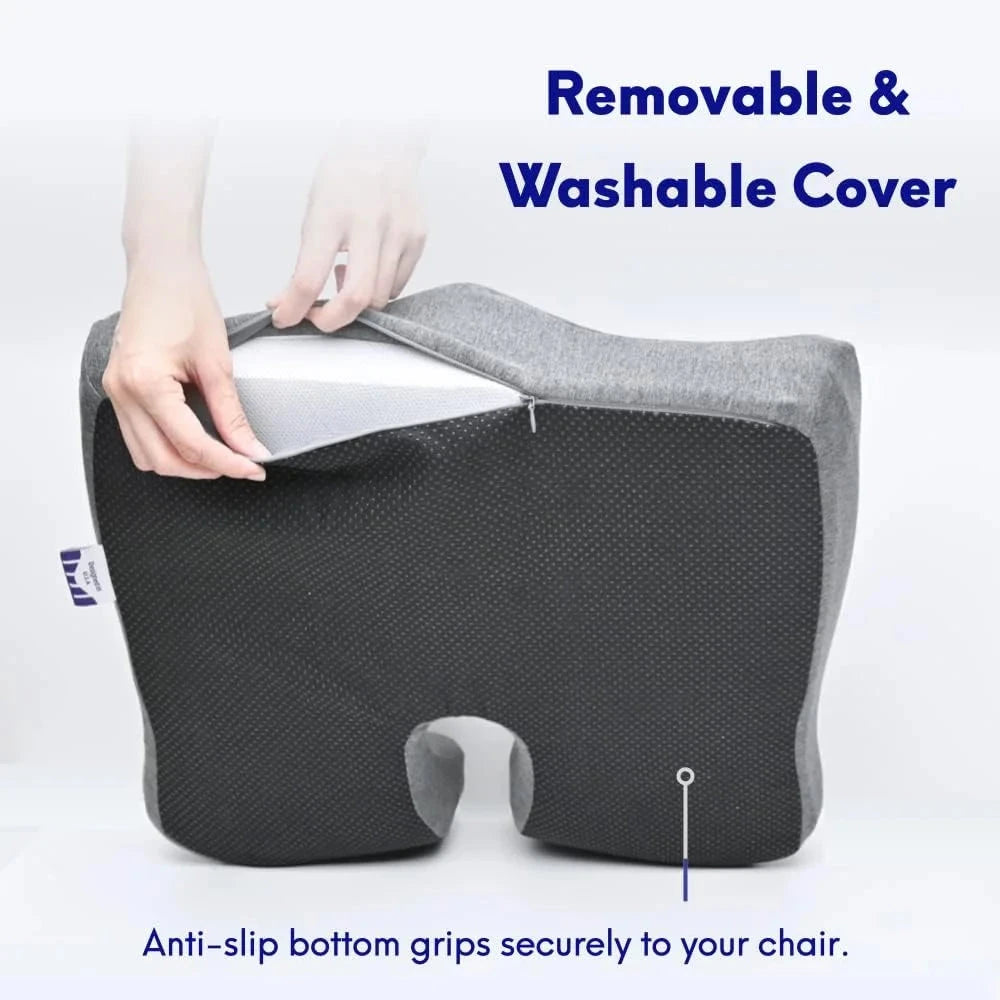 Orthopedic Memory Foam Coccyx Cushion – Tailbone & Sciatica Pain Relief Seat Pad Manwatstore