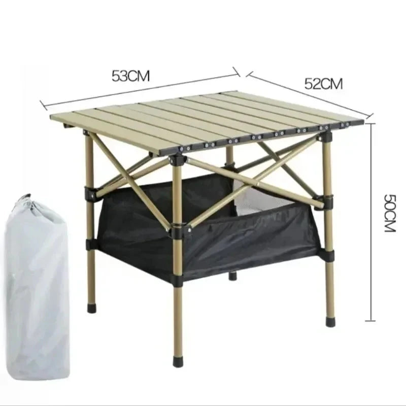 Outdoor Folding Table Easy To Install Camping Desk Aluminum Alloy Lightweight Picnic Tables Portable Storage Egg Roll Long Desks Manwatstore