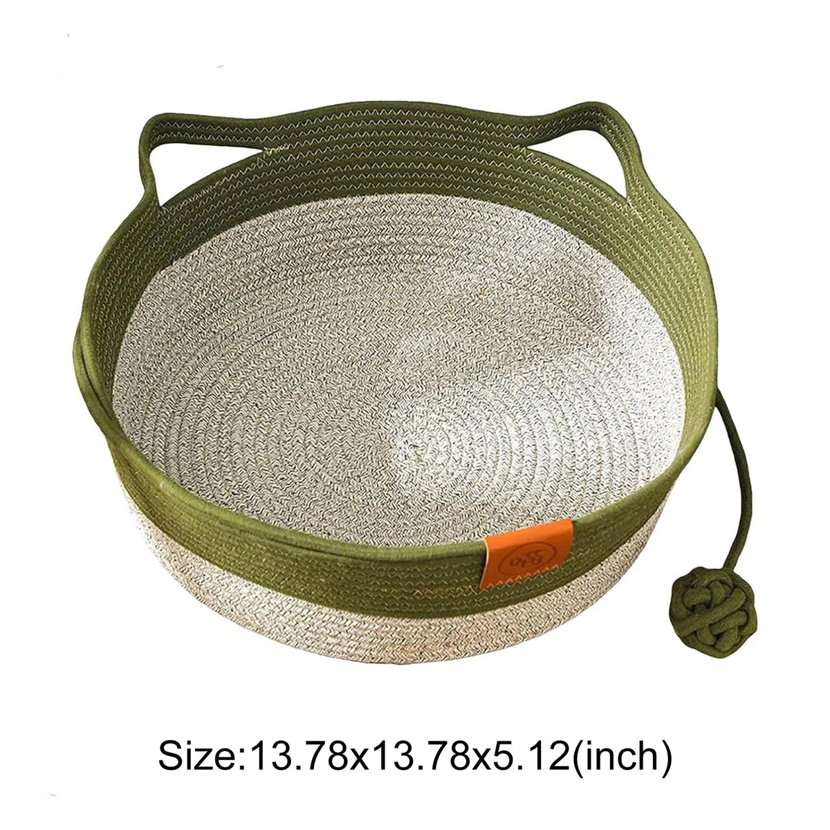 Pet Cat Bed Round Hand Woven Rattan Wear-resistant Cat Bed Summer Cooling Pet Bed Indoor Sleeping House Pet Products Accessories Manwatstore