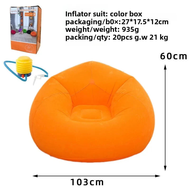 Popular Inflatable Lazy Sofa Spherical Inflatable Sofa Pvc Flocking Football Sofa Bean Bag Inflatable Sofa Blow Up Bed Manwatstore