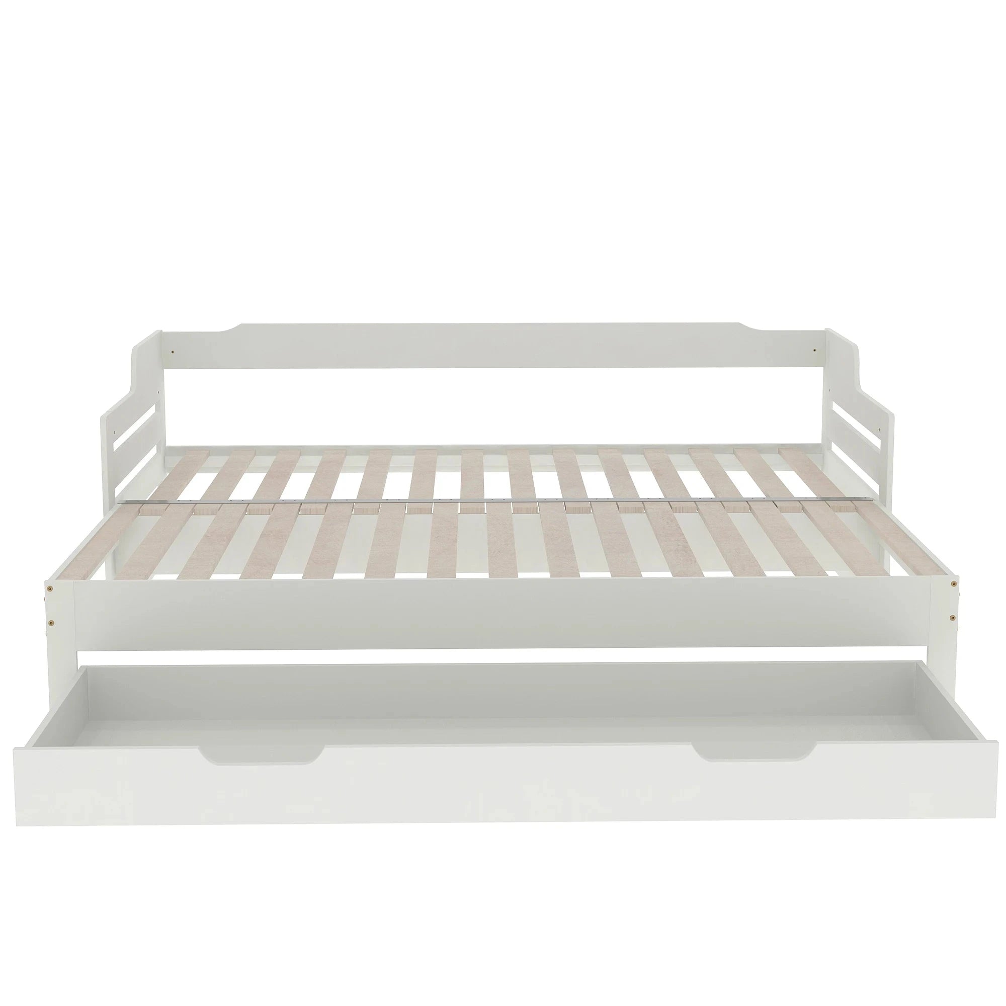 PureNest™ Single Guest Sofa Bed with Pull-Out Trundle (3FT / 90 × 190 cm) – White Manwatstore